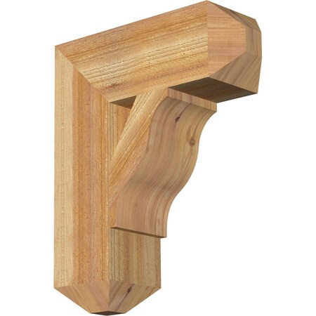 Funston Craftsman Rough Sawn Bracket, Western Red Cedar, 6"W x 18"D x 22"H